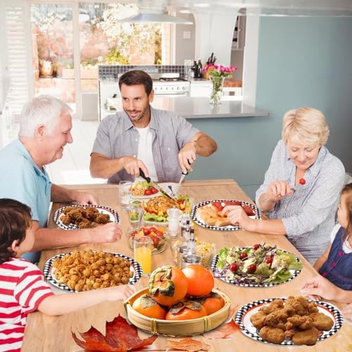 Dereinwo 50 Pcs Fall Paper Plates and Napkins Set,Thanksgiving Plates