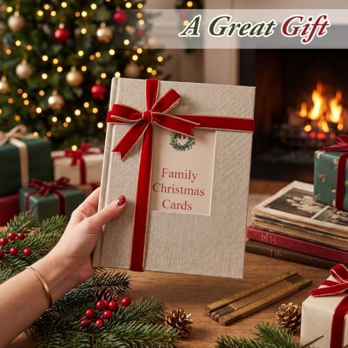 Spiareal Greeting Card Binder Album 6x8,Cream,Family Christmas