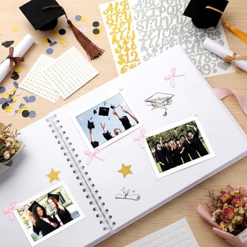 Tenceur Senior 2026 Graduation Scrapbook Kit 10 x 10 Inch Class of 2026 DIY Memory Photo Book with Letter Stickers Graduation Gift for Senior 2026 Students