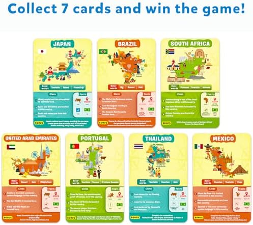 Skillmatics Guess in 10 – Countries of The World, Trivia Card Game