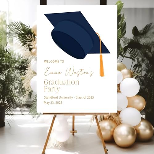 Personalized 2026 Graduation Party Welcome Sign, Minimalist Grads Decor, Class of 2026 Graduation Party Poster, Custom Graduation Party Sign, Congrats Grad Decorations Design 8