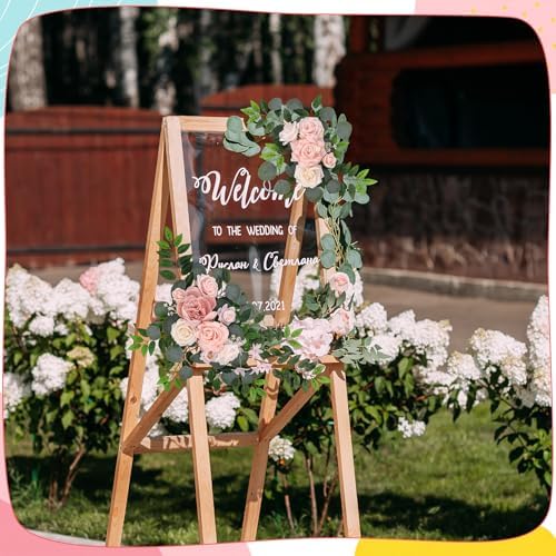 2 Pcs Wedding Arch Decorations, Wedding Arch Flowers Swag