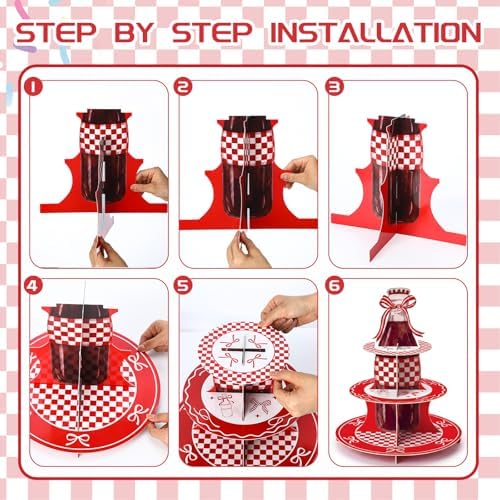 Willinglong 1 Pcs Shes Ready to Pop 3 Tier Cupcake Stand