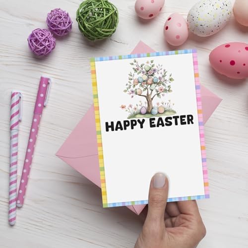Easter Scavenger Hunt Games, Easter Treasure Hunt Clues Game Cards, Family Party Games for Kids and Adults, Holiday Party Game for Activities Decorations Supplies, 5x7 Inch (Indoor)-A02