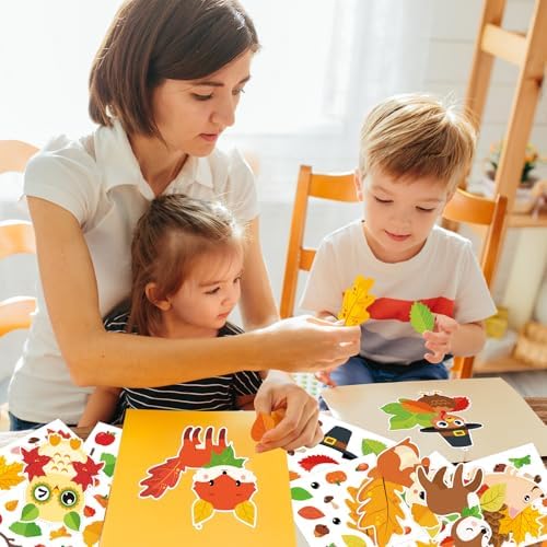 COCHIE Fall Crafts Kits for Kids Cute Turkey Owl Ornament Decorations DIY Autumn Craft Fall Decorations for Fall Theme Party Classroom Home Game Activities Party Favors