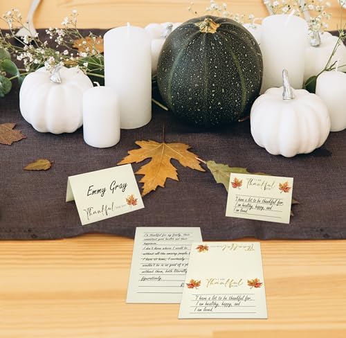 100 Thanksgiving Place Cards Fall Gratitude Harvest Tent Name Card