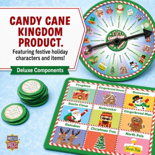 Masterpieces Family Games - Candy Cane Kingdom Christmas Bingo Game