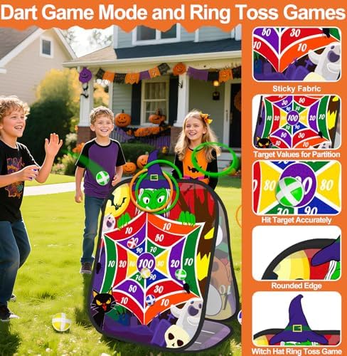 4-in-1 Halloween Party Games Set for Kids Adults