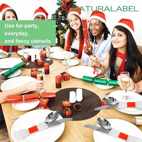 NATURALABEL Self-Adhesive Napkin Bands, Bulk Pack of 20,000, Red