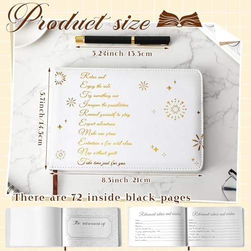 Ctosree 2026 Retirement Guest Book with Signature Pen, Firework