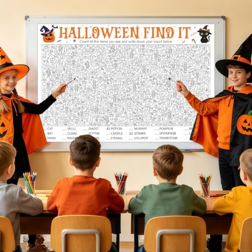 Giant Halloween Word Pattern Find It Game for Family Office Large Group