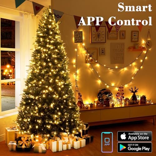Brizled Smart String Lights, 200 LED Color Changing Christmas Lights 66 ft