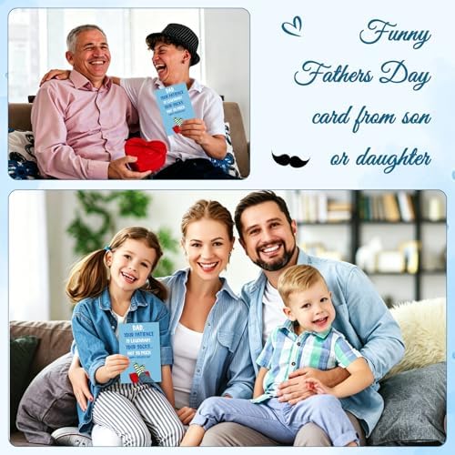 D4DREAM Happy Fathers Day Card Funny from Kids, Your Patience is Legendary