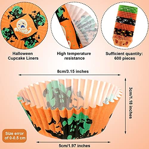 Patelai 600 Count Halloween Cupcake Liners, Attractive Style