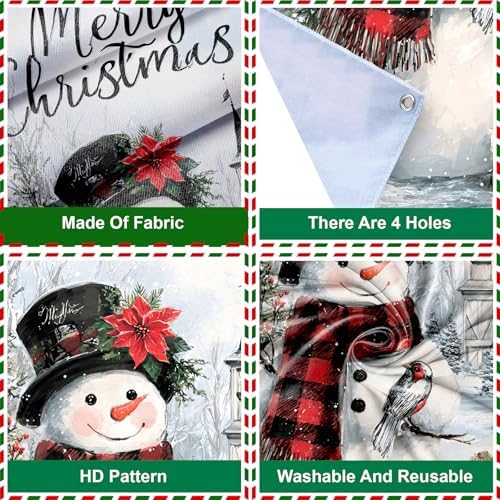 Christmas Door Cover Banner for Front Door Porch Winter Holiday Decor