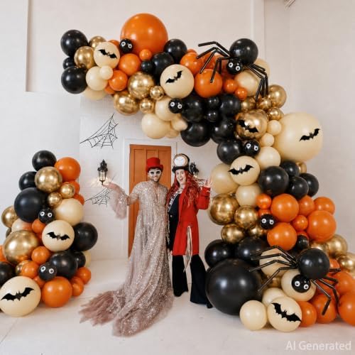 Halloween Balloons Arch Kit for Halloween Party Decorations Outdoor Indoor