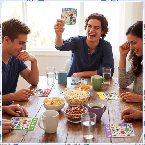 Harloon 500 Sheets Disposable Bingo Game Cards, Fresh Color