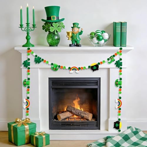 Jansun 8.2Ft 3D Felt St. Patrick's Day Garland