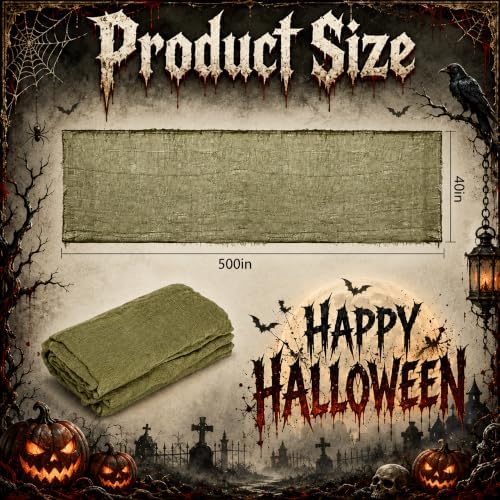 Tlswshsy 500'' x 39''Large Halloween Creepy Cloth, Spooky Gauze Decoration