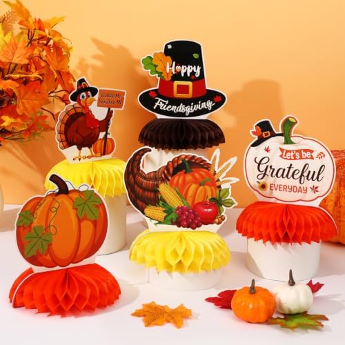 JULMELON 8 Pcs Friendsgiving Centerpieces Thanksgiving Table Decorations