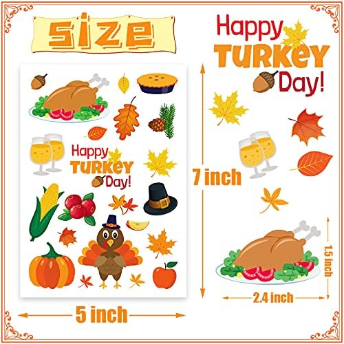 Thanksgiving Stickers for Kids, Fall Stickers Thanksgiving Turkey Stickers