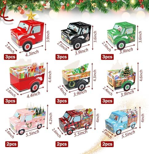 HEIPINIUYE 24 Empty Advent Calendar Boxes to Fill Yourself, DIY Empty Christmas Countdown Calendars 2025 Fillable Advent Calendar Box for Kids Adults Xmas Truck Calendars Gift Boxes