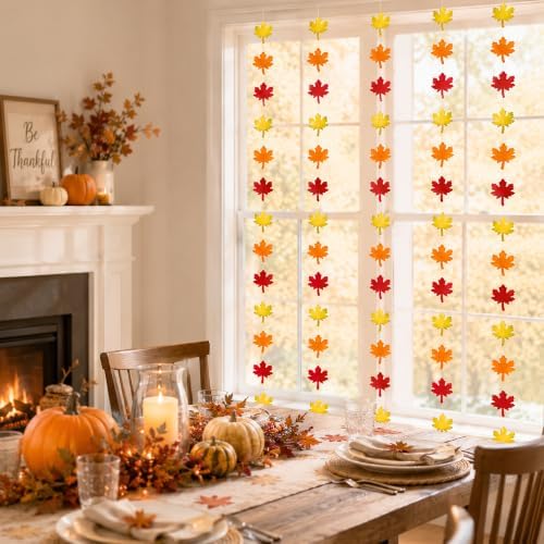 Fall Decor - Maple Leaves Fall Garland for Thanksgiving Decorations