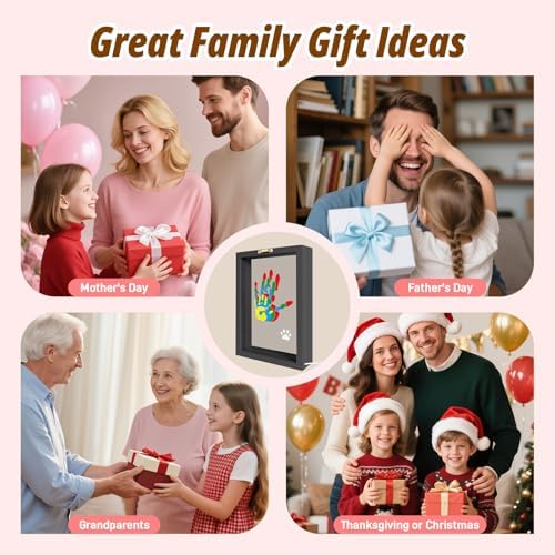 Sortnic Family Handprint Kit with Light for 4, DIY Baby First Halloween