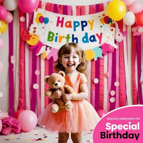12 Pink Streamers, 984ft Pack of Crepe Paper Bachelorette Party Decorations