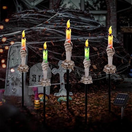Halloween Decorations Outdoor, Solar Pathway Lights, 10 Pack