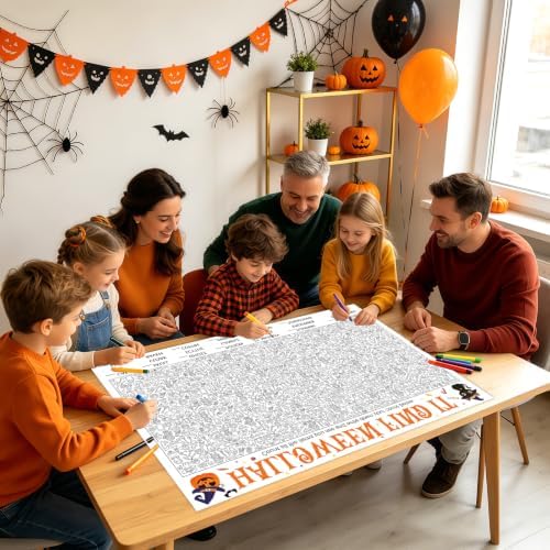 Giant Halloween Word Pattern Find It Game for Family Office Large Group