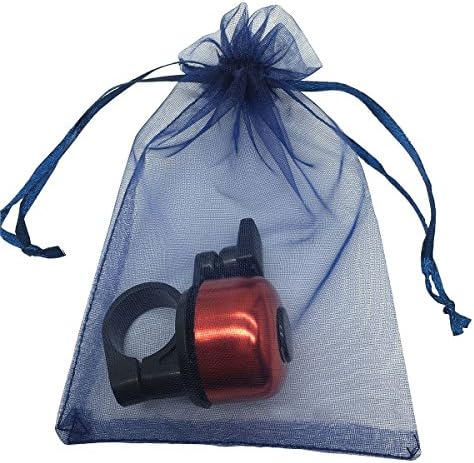 Wudygirl 100 PCS 5"x7" Organza Bags Navy Blue Gift Bags with Drawstring