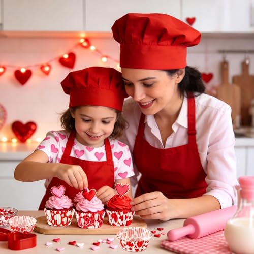 SANNIX 450pcs Valentine's Day Cupcake Liners Red White Love Theme Cupcake Wrappers Paper Wraps Muffin Liners for Valentines Day Wedding Birthday Party Candy Cake Decorations Supplies