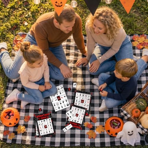 Halloween Bingo Cards for 24 Players - 5" x 7", Horror Movie