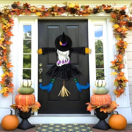 Halloween Decorations Outdoor, Solar Witch, Silver Hair