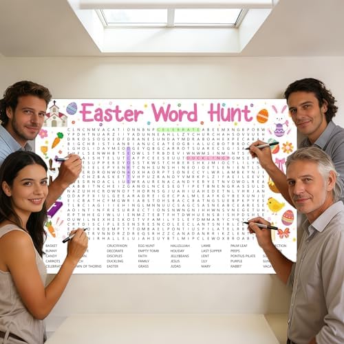 Giant Easter Word Search Game for Family Office Large Group Party Supply