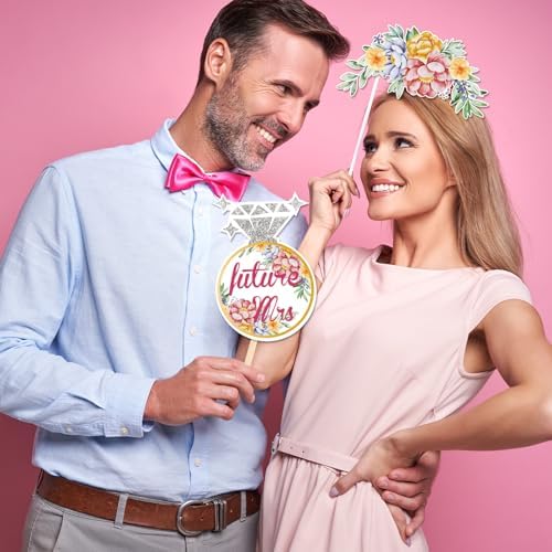 22 Pcs Bridal Shower Photo Booth Props Funny Gold Bachelorette Party Selfie Props Decoration Supplies Ideas Favors
