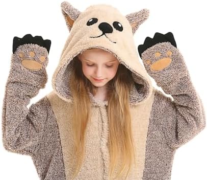 ATOZ Onesie for Kids, Animal Pajamas Halloween Cosplay Costume Girls Boys