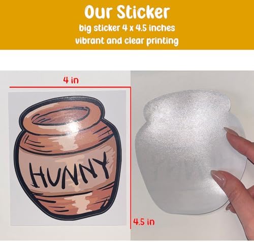 Winnie Catch Hunny for Pooh Fun Party Game for Pooh Baby Shower Birthday Decorations, Pin The Hunny Pot on Bear Poster with 20 Honey Pot Stickers and Blind Fold.