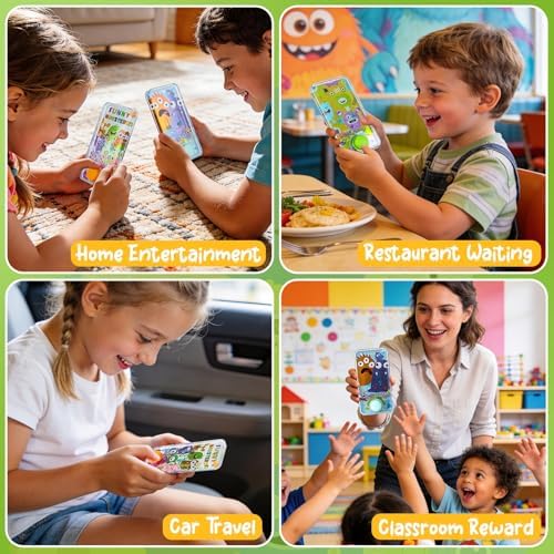 Cleboen 12 Pack Handheld Water Games for Kids, Water Ring Toss Handheld Games Monster Party Favors Goodie Bag Stuffers Classroom Rewards for Boys Girls, Stress-Relief Car Games Travel Toys for Kids