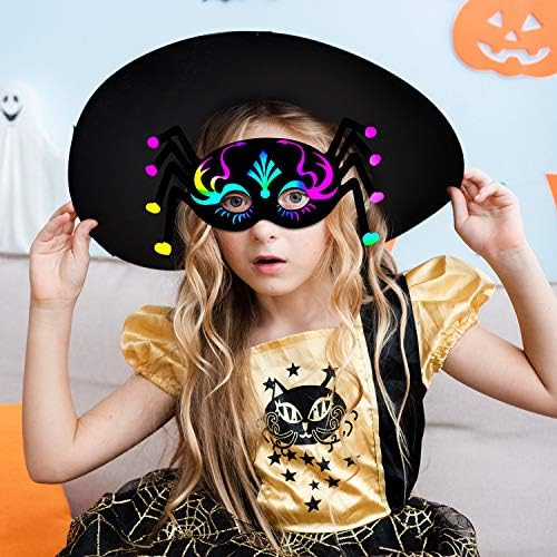 Animal Scratch Masks for Kids, 52Pcs Rainbow Magic Scratch Paper Masks