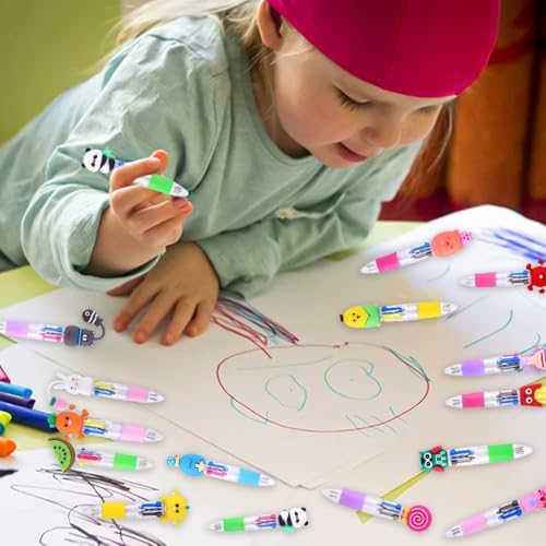 28PCS Fun Pens Cute Multicolor Pens 4-in-1 for Party Favors Gifts Kids