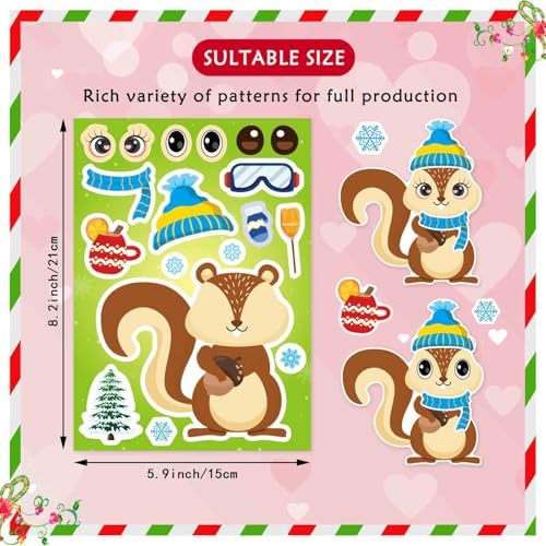 Winter Stickers for Kids Toddlers, Make Your Own Winter Animal Stickers