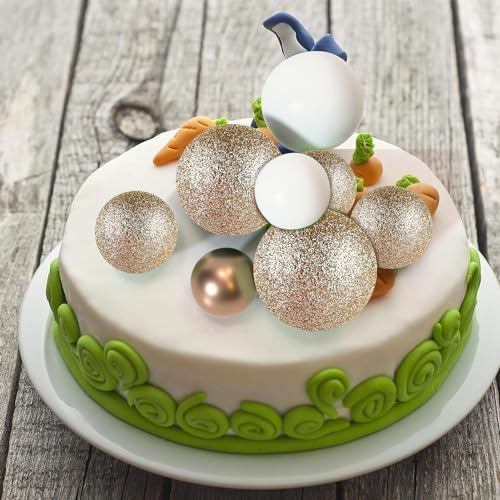 ASTARON 20 Pcs Champagne Balls Cake Topper Decorations for Birthday Cake