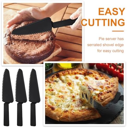 24 Pcs Disposable Plastic Serving Utensils Set Spoons Forks, Black
