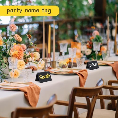 PigPotParty Acrylic Mini Chalkboard Signs, 12 Pcs 4"x3" Small Food Labels