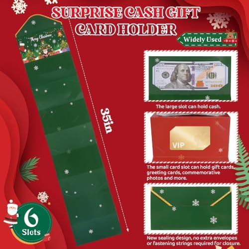 New 2Pcs Christmas Money Holders for Cash, Christmas Gift Card Holder