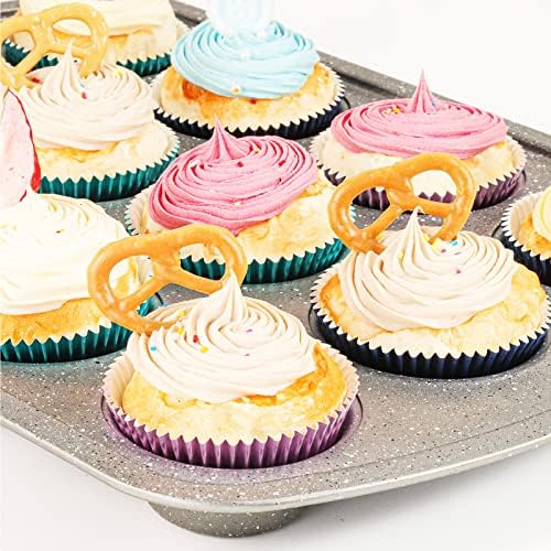 Caperci Sky Blue Foil Cupcake Muffin Liners Standard Baking Cups 150pcs