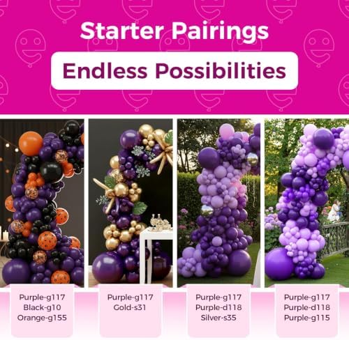 Bezente Dark Purple Latex Party Balloons