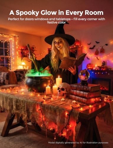 Brightown 20Ft Orange Halloween Fall Lights for Outdoor Indoor Decorations